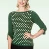 60s Addicted Charming Heart Sweater In Forest Green 1 60s Addicted Charming Heart Sweater In Forest Green -King Louie Shop 245956 Banned 19754 Sweater Green White Hearts 160922 504W category