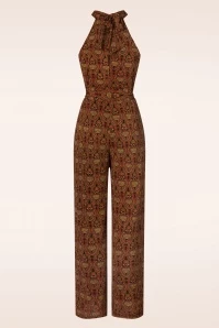 King Louie Marty Mystic Halter Jumpsuit In Spicy Brown 6 King Louie Marty Mystic Halter Jumpsuit In Spicy Brown - Image 4