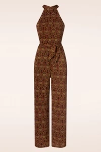 King Louie Marty Mystic Halter Jumpsuit In Spicy Brown 5 King Louie Marty Mystic Halter Jumpsuit In Spicy Brown - Image 3