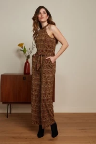King Louie Marty Mystic Halter Jumpsuit In Spicy Brown 3 King Louie Marty Mystic Halter Jumpsuit In Spicy Brown
