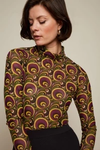 King Louie Betsy Patchouli Rollneck Top In Olive Green