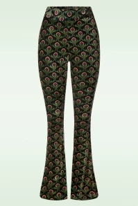 King Louie Jubilee Border Flared Pants In Pine Green 5 King Louie Jubilee Border Flared Pants In Pine Green - Image 3