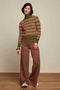 King Louie Border Palazzo Quentin Pants In Black