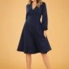 50s Helaine Swing Dress In Navy -King Louie Shop 246103 Vintage chic 39424 Dress Navy blue 210922 040M category
