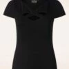 Vixen Connie Top In Black -King Louie Shop 246111 Vixen 47956 Top Front Neckline Detail Knit Black 230530 00404W category