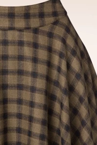 40s Sophie Wool Check Skirt In Camel 5 40s Sophie Wool Check Skirt In Camel - Image 3