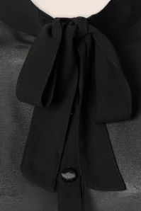 Vixen Sheer Pussybow Blouse In Black 5 Vixen Sheer Pussybow Blouse In Black - Image 3