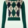 Vixen Argyl Sweater In Multi -King Louie Shop 246199 Vixen 47949 Sweater Argyl Multi Green 230526 00402W category