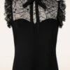 Vixen Lucy Lace Tie Collar Top In Black -King Louie Shop 246205 Vixen 47953 Top Web Lace Tie Collar Black 230530 00406W category