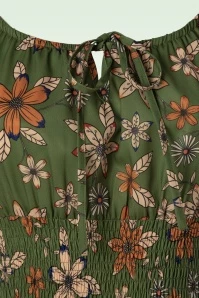 Vixen Fiona Floral Midi Dress In Olive 5 Vixen Fiona Floral Midi Dress In Olive - Image 3