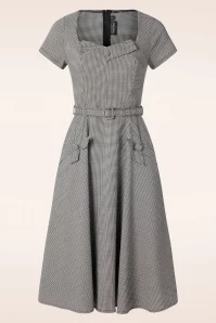 Vixen Holly Houndstooth Dress In Black And White 3 Vixen Holly Houndstooth Dress In Black And White