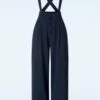 Vixen Sofia Suspender Trousers In Navy -King Louie Shop 246266 Vixen 47963 Trouser Braces Blue 230605 00408W category