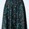 Vixen Peacock Swing Skirt In Blue -King Louie Shop 246293 Vixen 47944 Skirt Peacock Floral Flare Blue 230531 404W category