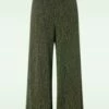 Traffic People Disco Palazzo Trousers In Green -King Louie Shop 246302 Traffic People 47264 Trousers Glitter Green Black Gold 08212023 406W category