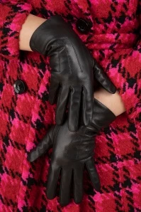 Verona Leather Gloves In Black