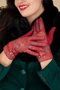 Ayla Gloves In Red