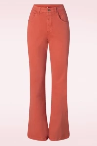 Blutsgeschwister Yes, We Flare Trousers In Mermaid Hair Deep Red