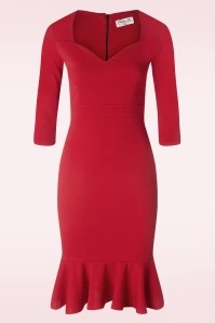 Gemma Pencil Dress In Red