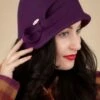 Belle Cloche Hat In Fuchsia -King Louie Shop 246458 Bronte 47279 Purple Hat 08232023 008 category