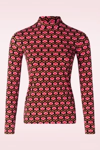 Blutsgeschwister Lonely Lips Turtleneck Top In I Am Posh 3 Blutsgeschwister Lonely Lips Turtleneck Top In I Am Posh