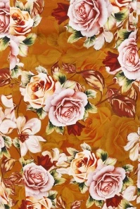 Polly Flowers Pencil Skirt In Mustard 5 Polly Flowers Pencil Skirt In Mustard - Image 3