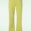Blutsgeschwister Yes, We Flare Trousers In Budgie Yellow