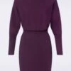 Quinn Turleneck Dress In Grape
