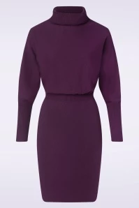 Quinn Turleneck Dress In Grape