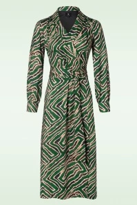 Charlotte Geometric Dress In Green
