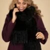 Michaela Scarf In Black 1 Michaela Scarf In Black -King Louie Shop 246653 Amici 48135 Scarf Black Fluffy 230829 401 category