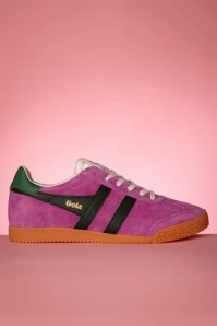Gola Elan Suede Sneakers In Fuchsia 3 Gola Elan Suede Sneakers In Fuchsia