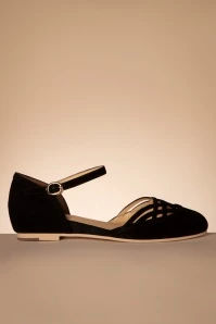 Serpente Suedine Flats In Black