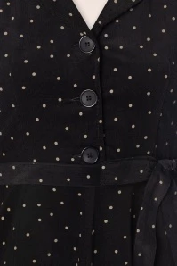Corduroy Revers Midi Dress Dots In Black 5 Corduroy Revers Midi Dress Dots In Black - Image 3