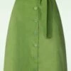 Agnetha Corduroy Skirt In Lime