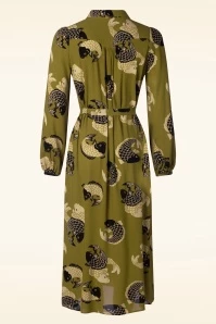 King Louie Carina Koi Dress In Chartreuse Yellow 6 King Louie Carina Koi Dress In Chartreuse Yellow - Image 4