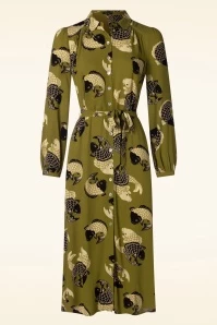 King Louie Carina Koi Dress In Chartreuse Yellow 5 King Louie Carina Koi Dress In Chartreuse Yellow - Image 3