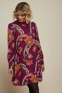 King Louie Sandy Lovechild Dress In Cabernet Red