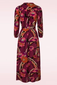 King Louie Stella Lovechild Maxi Dress In Cabernet Red 6 King Louie Stella Lovechild Maxi Dress In Cabernet Red - Image 4