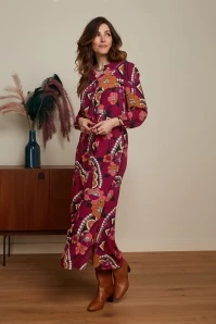 King Louie Stella Lovechild Maxi Dress In Cabernet Red