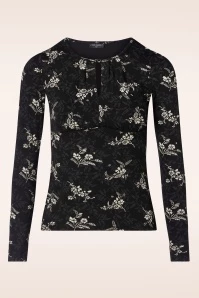 Reverie Flower Shirt In Black