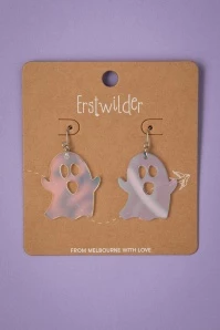 Irridescent Ghost Drop Earrings