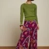 King Louie Palazzo Lovechild Pants In Cabernet Red -King Louie Shop 246998 King Louie 46947 Pants Palazzo Lovechild Cabernet Red 020L category