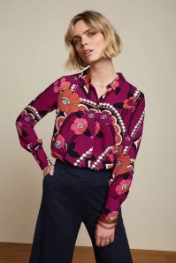 King Louie Winona Lovechild Blouse In Cabernet Red 3 King Louie Winona Lovechild Blouse In Cabernet Red