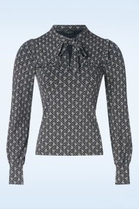 Romantic Souvenir Blouse In Dark Blue