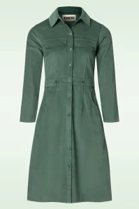 Conny Cord Dress In Dark Ivy