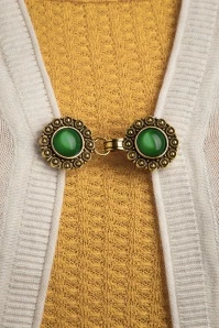 Vest Clips In Gold And Emerald Green