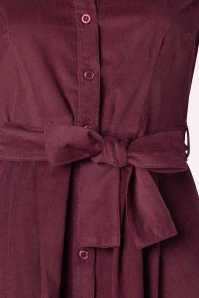 Cara Cord Dress In Beet Red 5 Cara Cord Dress In Beet Red - Image 3