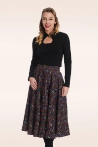 Kitty Cat Swing Skirt In Black 3 Kitty Cat Swing Skirt In Black