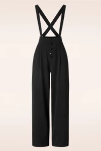 Vixen Sofia Suspender Trousers In Black
