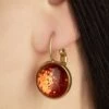 Goldplated Dot Earrings In Glitter Red -King Louie Shop 247117 Urban Hippies 48742 Earrings Red Glitter 20230412 416W category